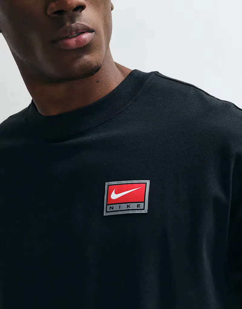 Футболка Nike Retro Logo свободного кроя оверсайз, черный — фото 2