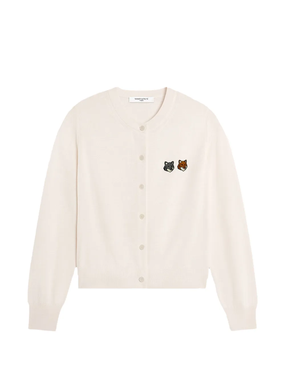 

Кардиган на пуговицах с мотивом лисы Maison Kitsune, бежевый