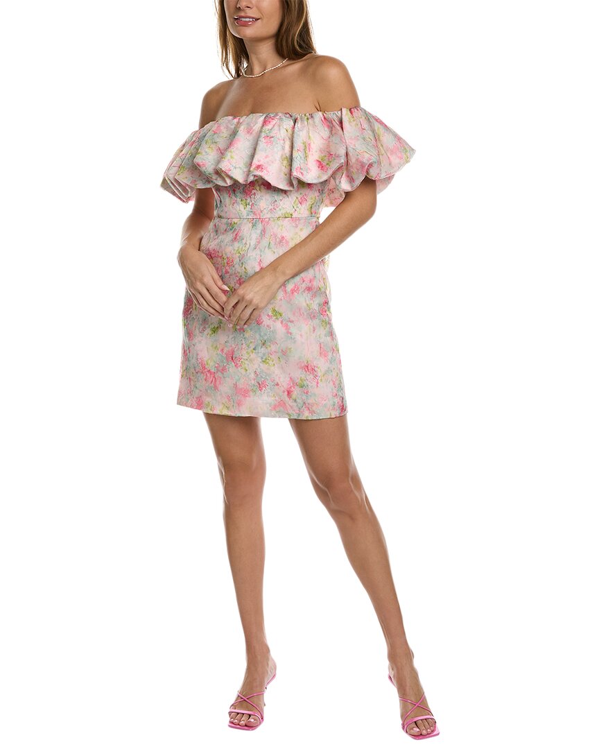 

Мини-платье с открытыми плечами от ML Monique Lhuillier, белый