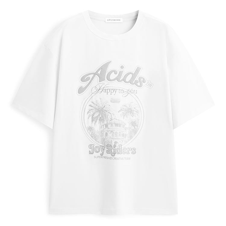 

PEACEBIRD MEN Футболка мужская Bright White 1 с круглым вырезом Moderate
