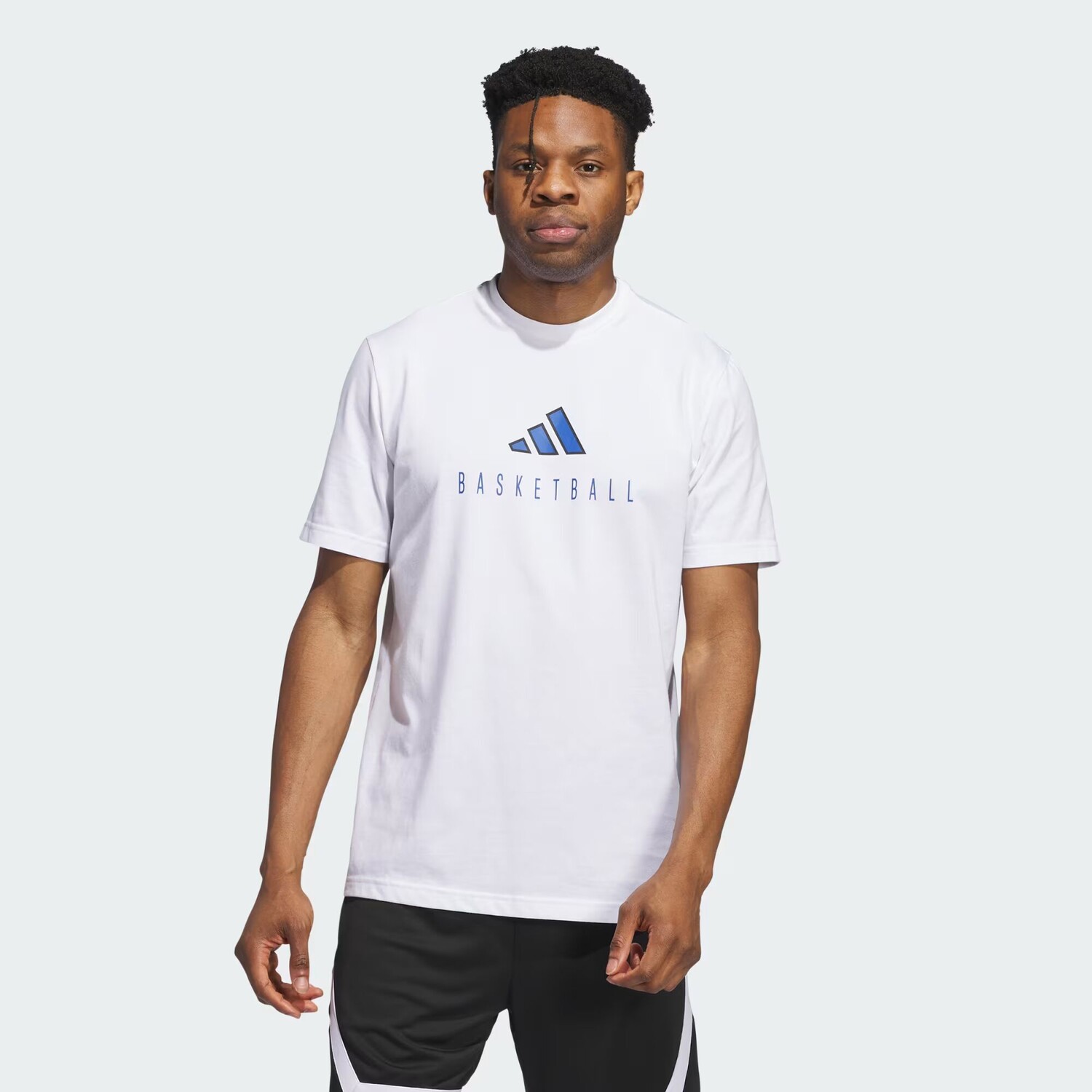 

Футболка с логотипом Worldwide Hoops и графическим рисунком Adidas, цвет White