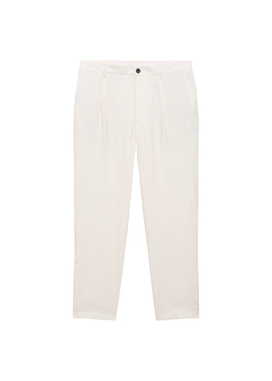 

Обычные брюки со складками спереди MANGO MAN Vulcano, mottled white