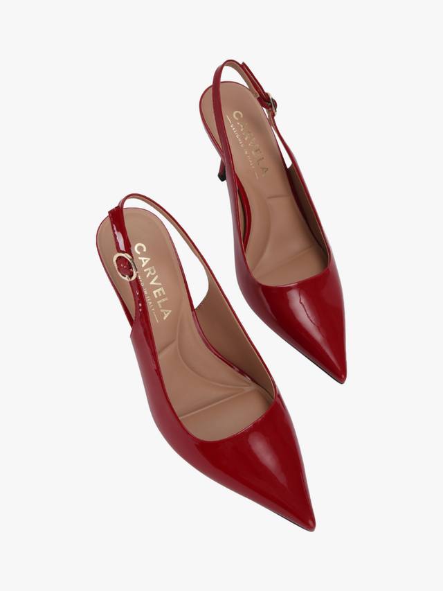 Spirit Patent заостренные лодочки на тонком каблуке Carvela, Bright Red — фото 3
