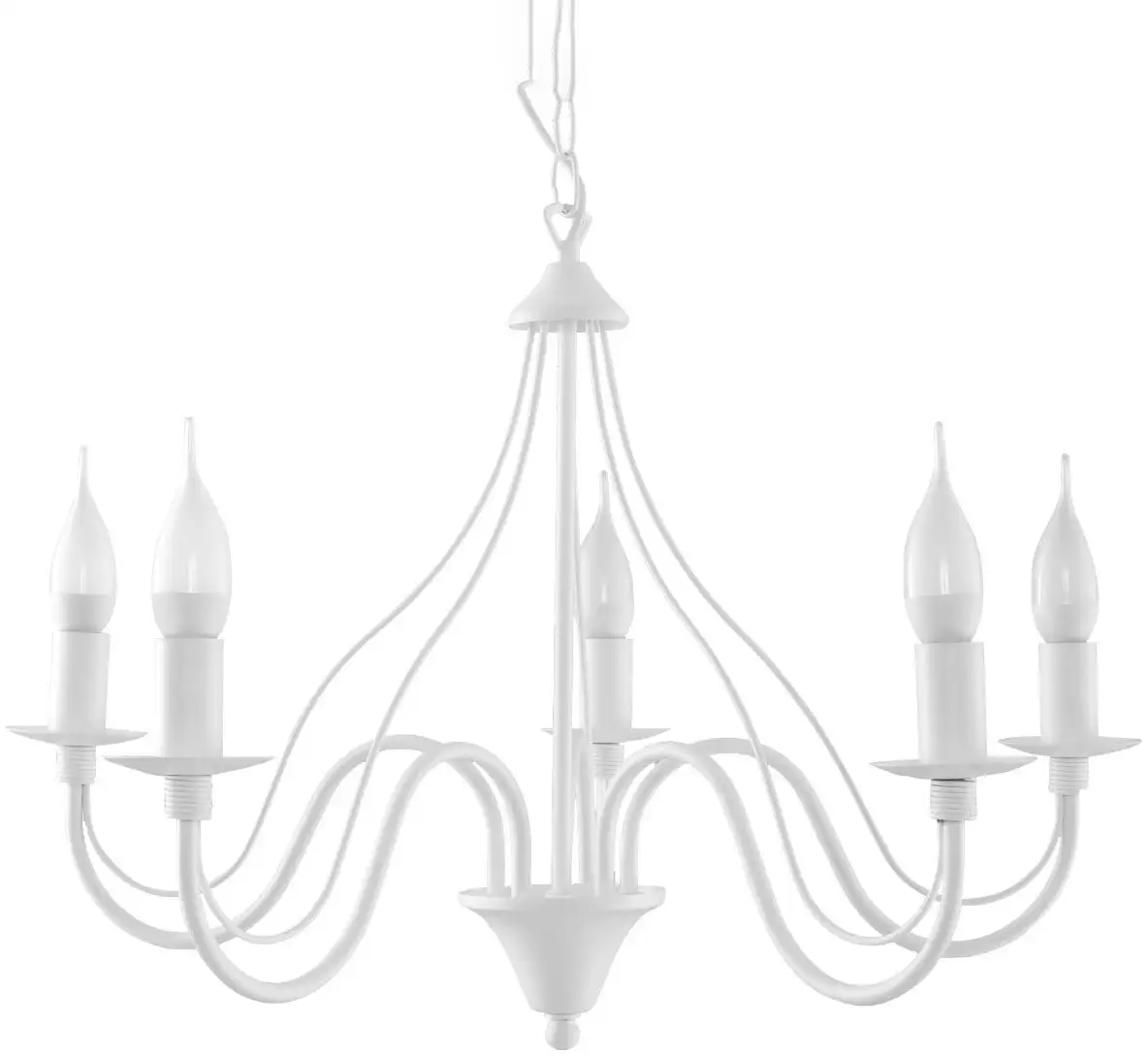 

SOLLUX люстра "MINERWA", 5 языков пламени, лампа E14 | без лампы, слякотный режим SOLLUX lighting Высота: 80 см, белый