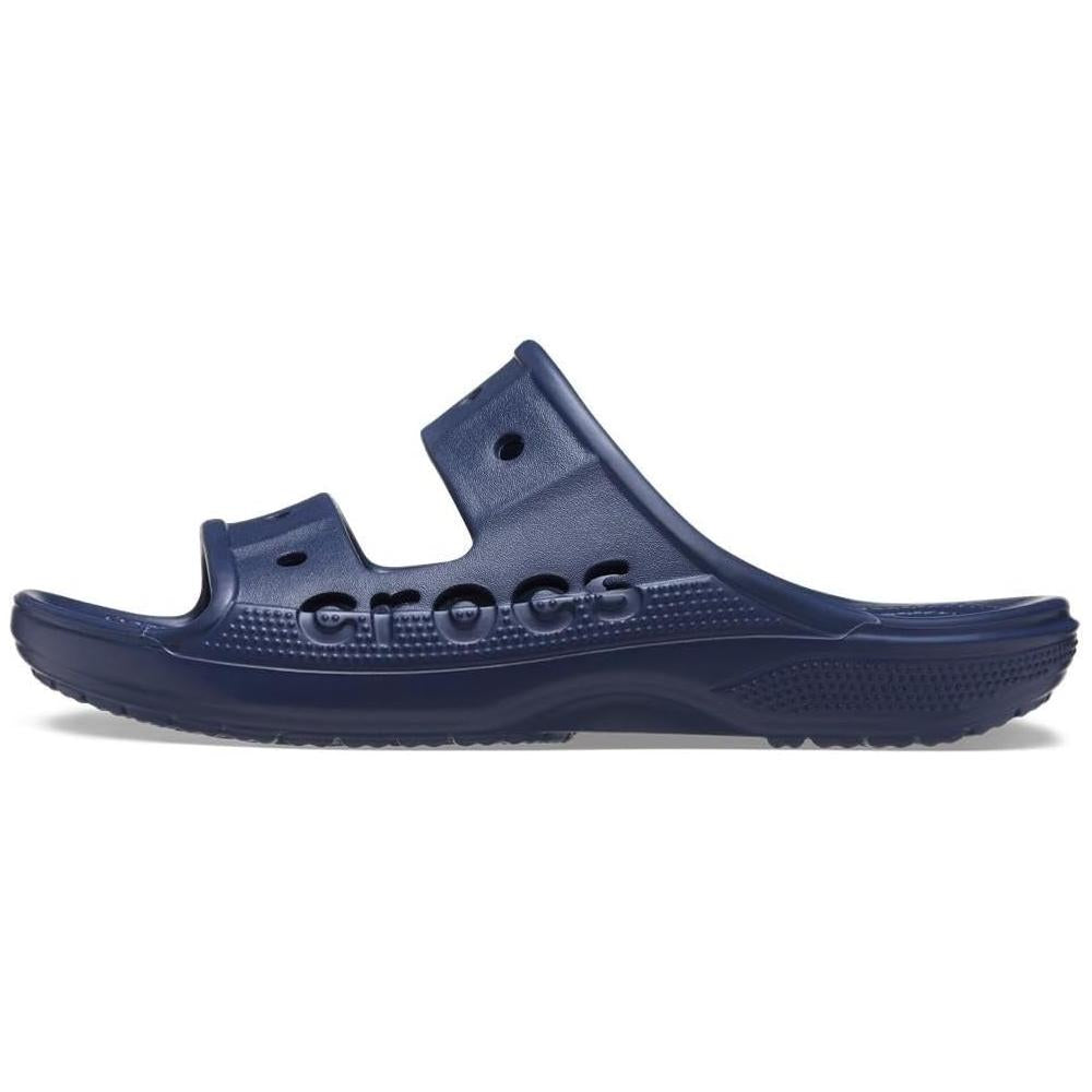 Сандалии-слайды Crocs Baya с двумя ремешками унисекс - темно-синие — фото 3