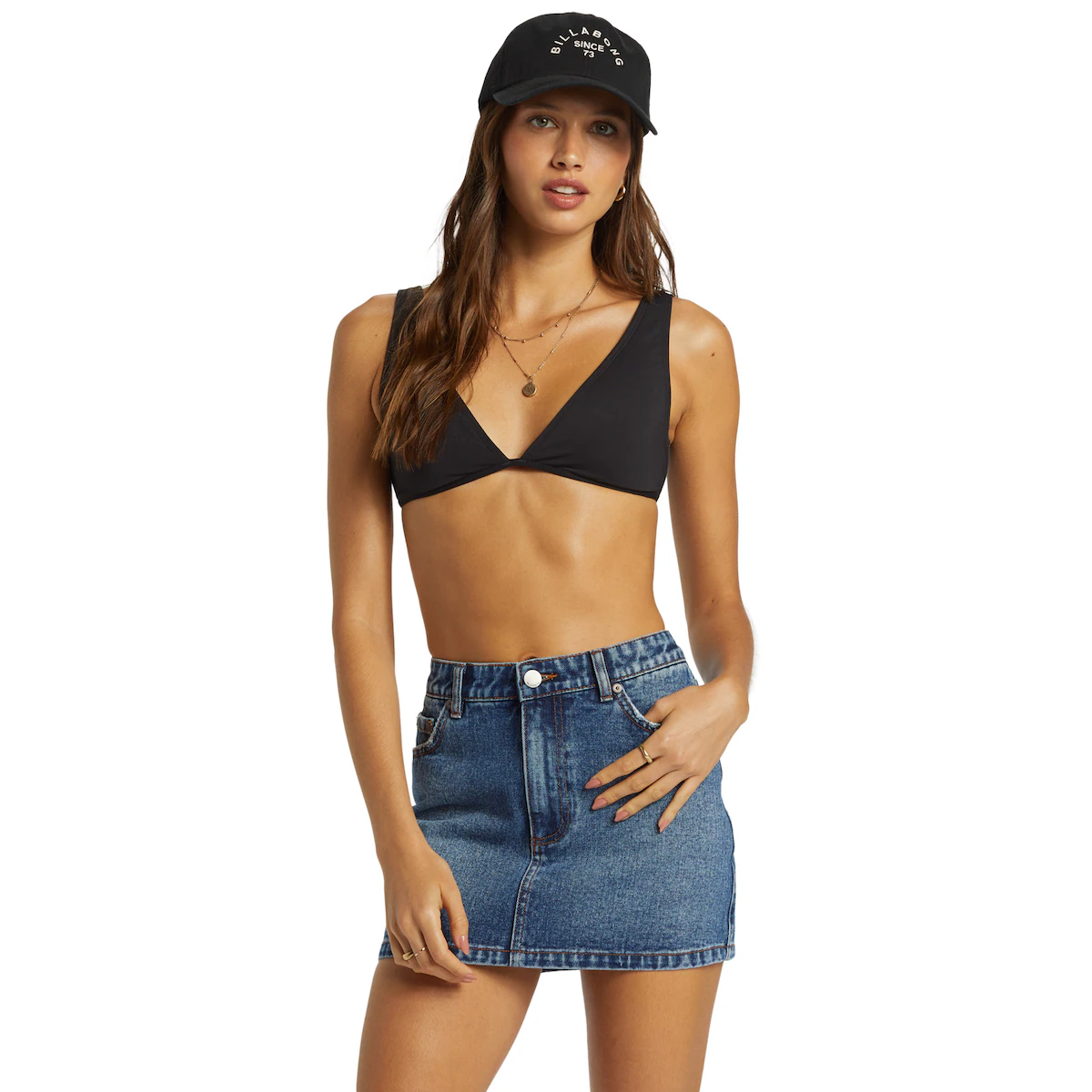 

Женская джинсовая юбка Billabong Marina с пятью карманами, синий
