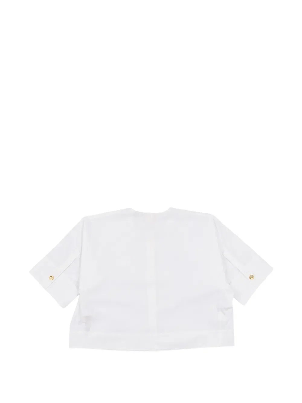 Рубашка с коротким рукавом и вышитой нашивкой Givenchy Kids, белый — фото 2