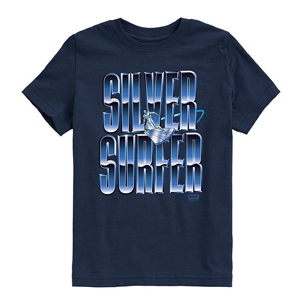 

Футболка Marvel The Fantastic Four: First Steps Silver Surfer для мальчиков 8-20 Licensed Character, Navy