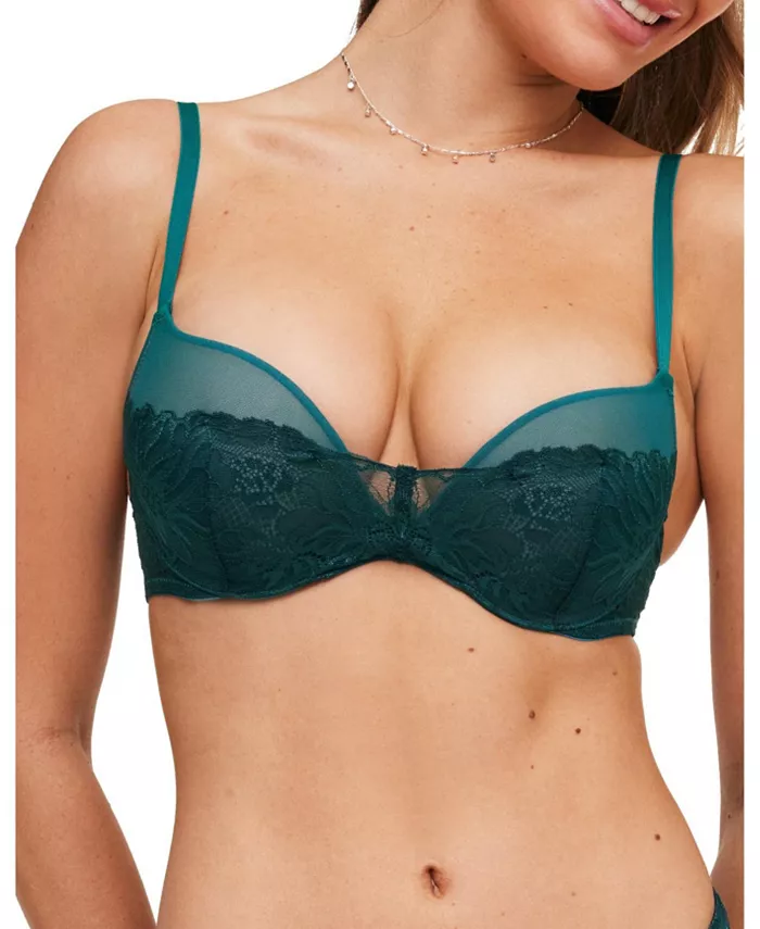 

Женский бюстгальтер Cyla Push Up Plunge с эффектом пуш-ап Adore Me, зеленый