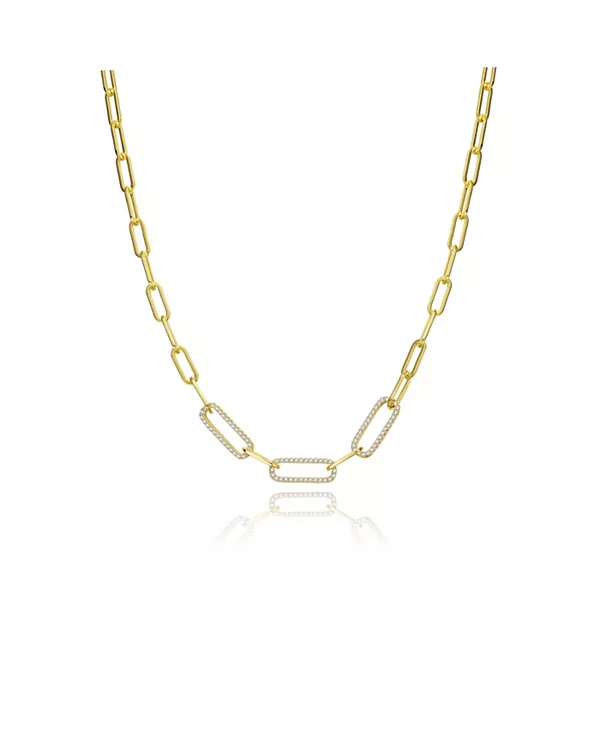 

Ожерелье Gigigirl для подростков/молодёжи, покрытое 14-каратным жёлтым золотом с кубическим цирконием, с удлиненной цепочкой Rachel Glauber, gold