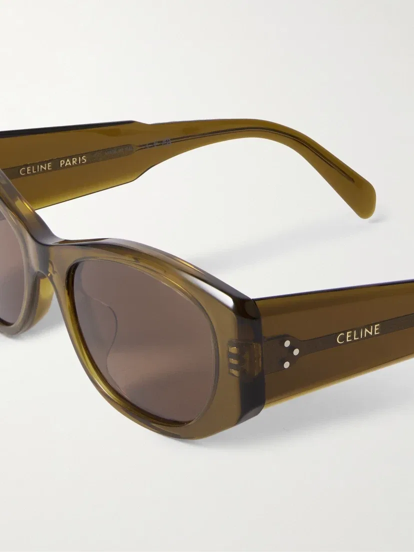 Солнцезащитные очки «кошачий глаз» из ацетата CELINE EYEWEAR, бирюзовый — фото 4