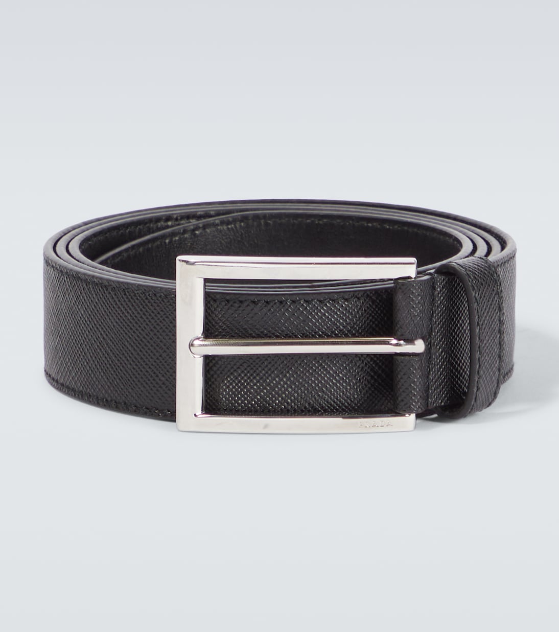 

Ремень из кожи Saffiano с логотипом Prada, черный