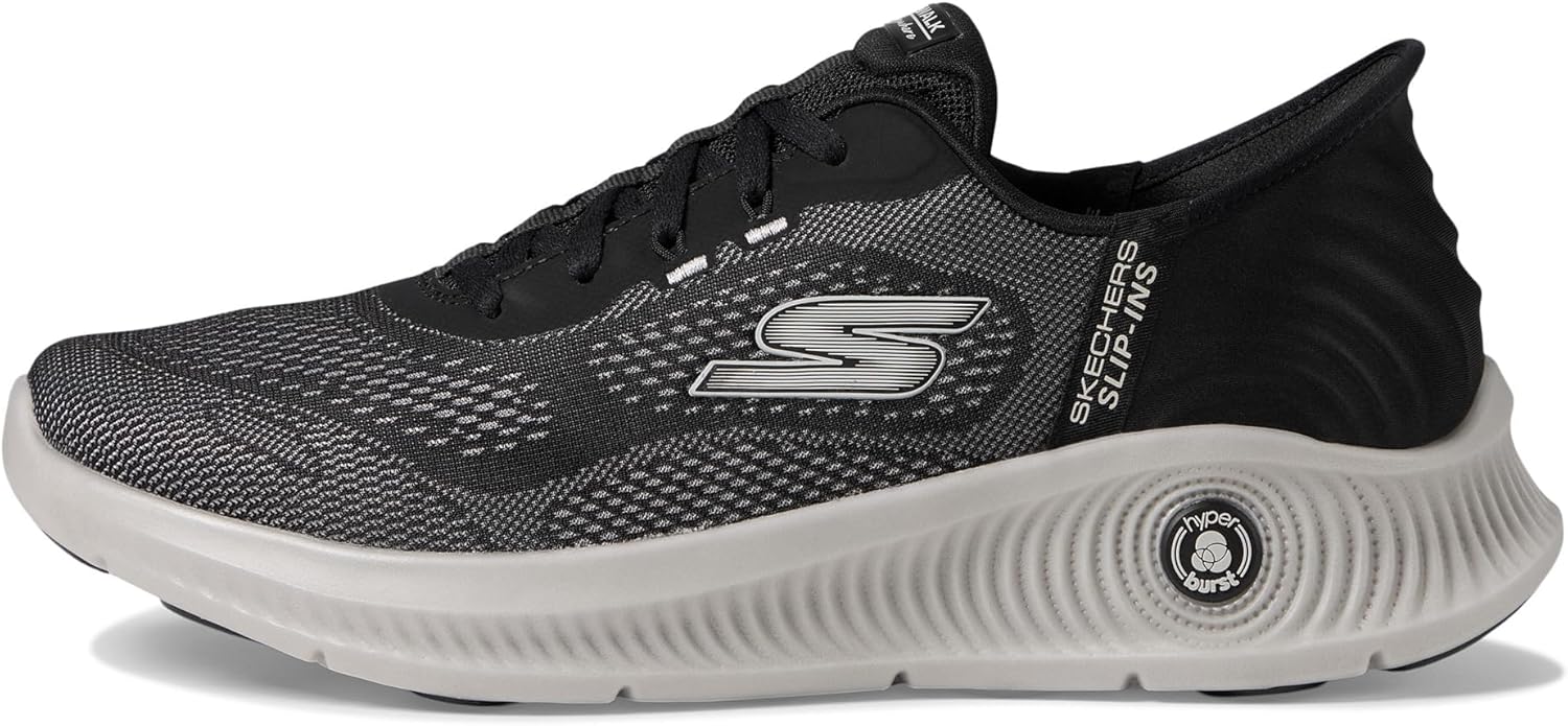 Мужские слипоны Skechers Hands Free Go Walk Anywhere - для повседневной носки по всему миру, черный/серый — фото 4