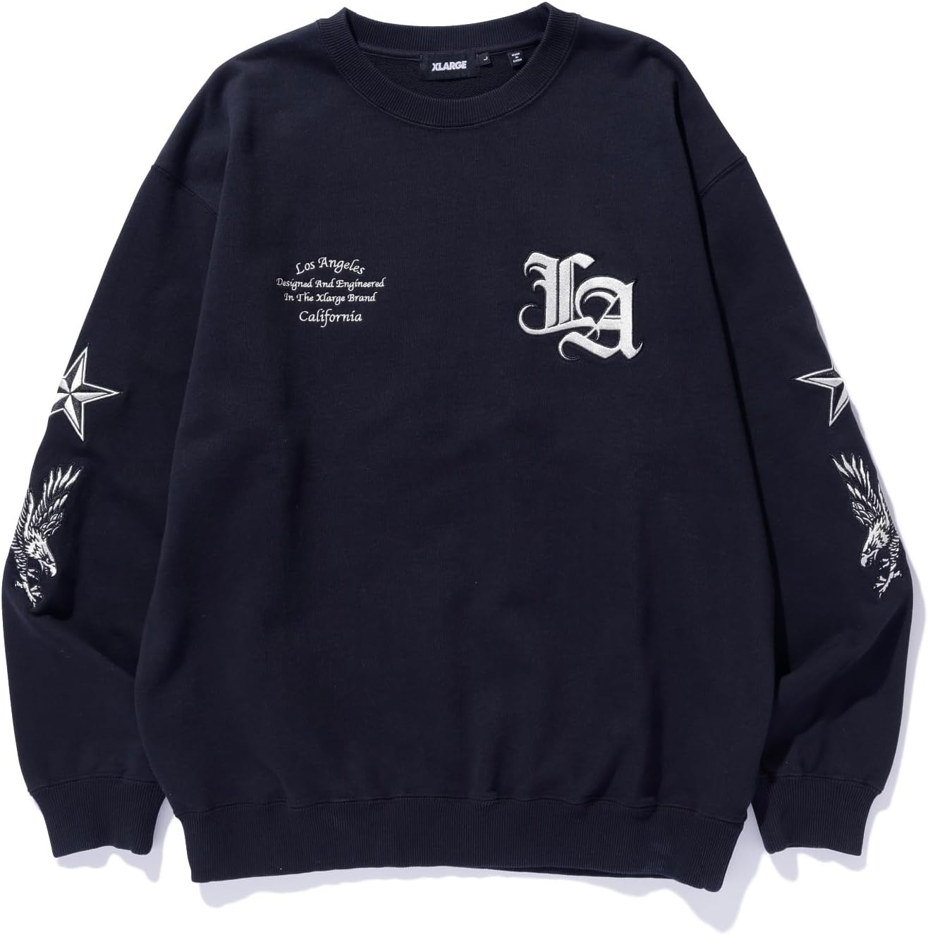 

Мужская толстовка размера XLARGE с круглым вырезом в стиле университетской формы, черный