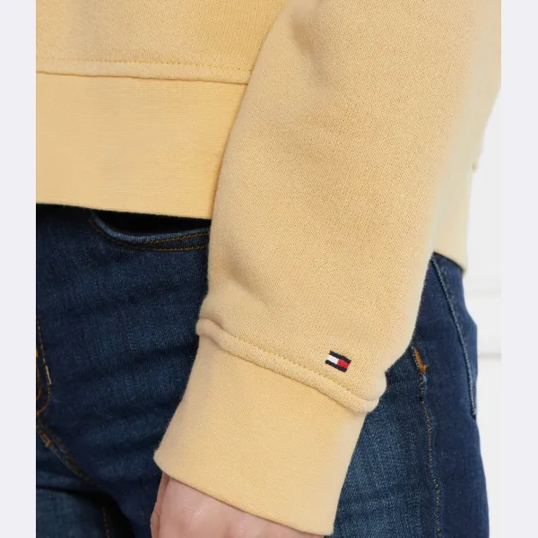 Толстовка мини-боди свободного кроя с логотипом Tommy Hilfiger, бежевый — фото 4