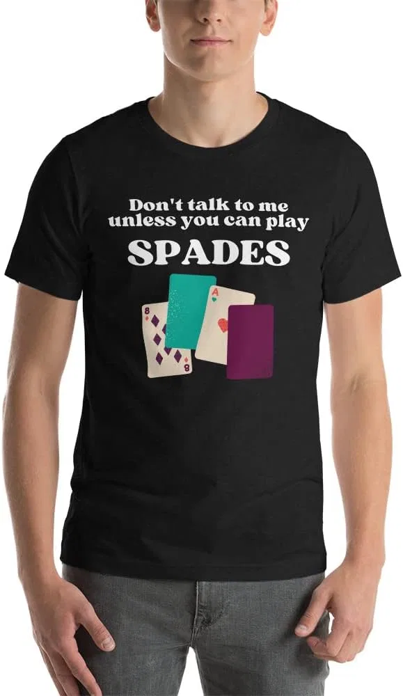 Мужская футболка с принтом Playing Cards Regular Fit Gildan, Black Heather
