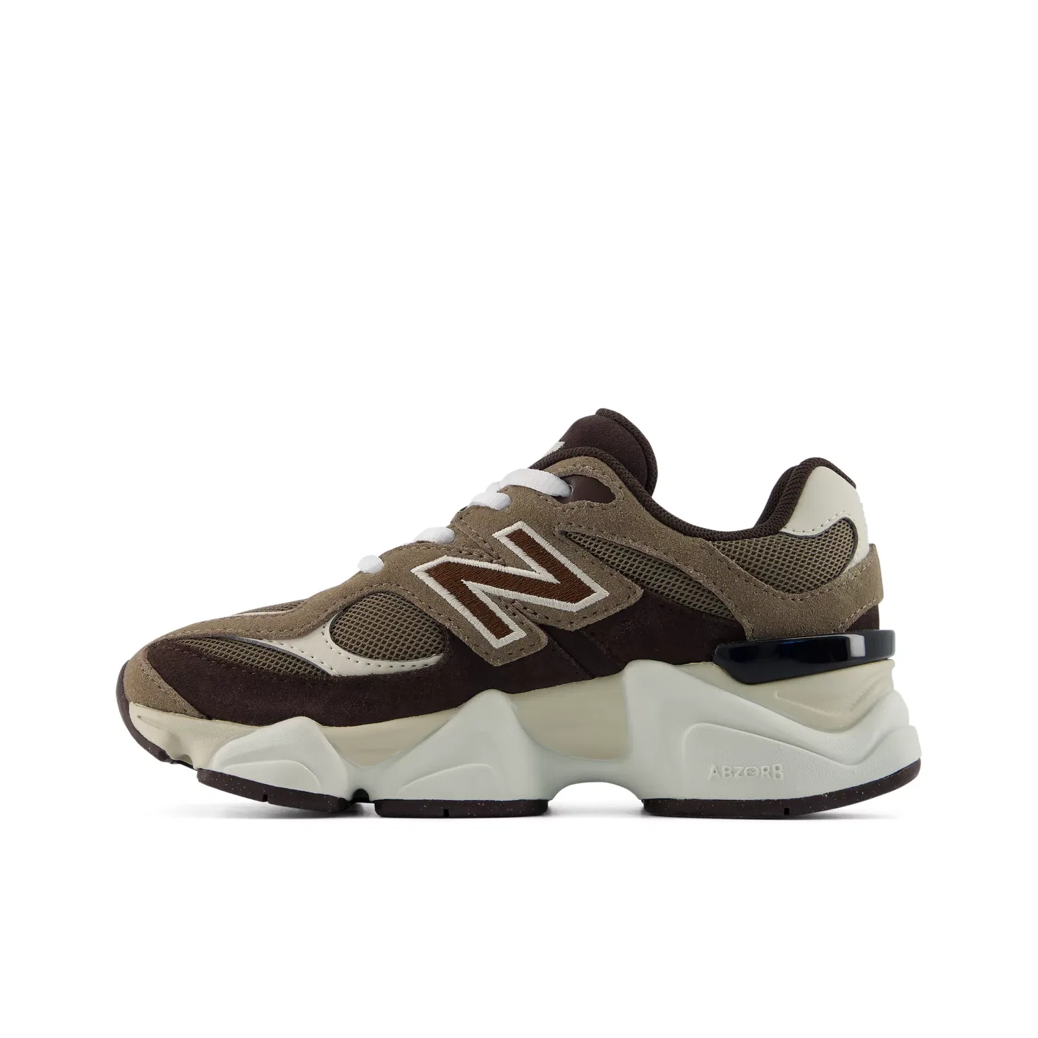 Детские кроссовки с шнуровкой 9060 Lace New Balance, Thunder Brown With Black Coffee — фото 3