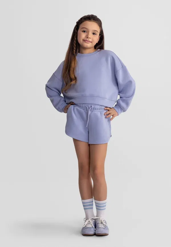 Комплект: свитшот и брюки, дышащий, Crew neck and set, Minoti, синий — фото 2