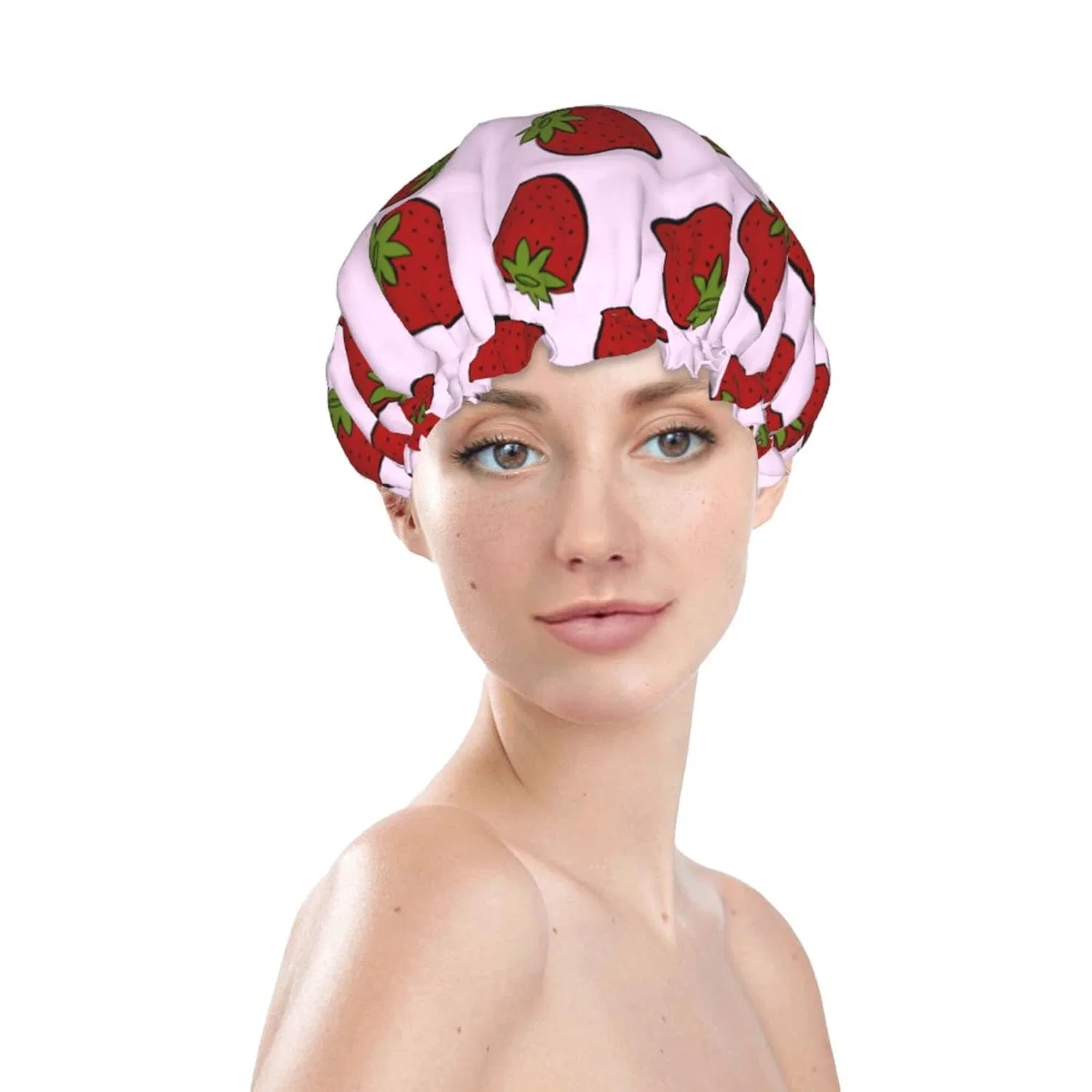 Шапочка для душа, Oudrspo, Strawberries Print — фото 3