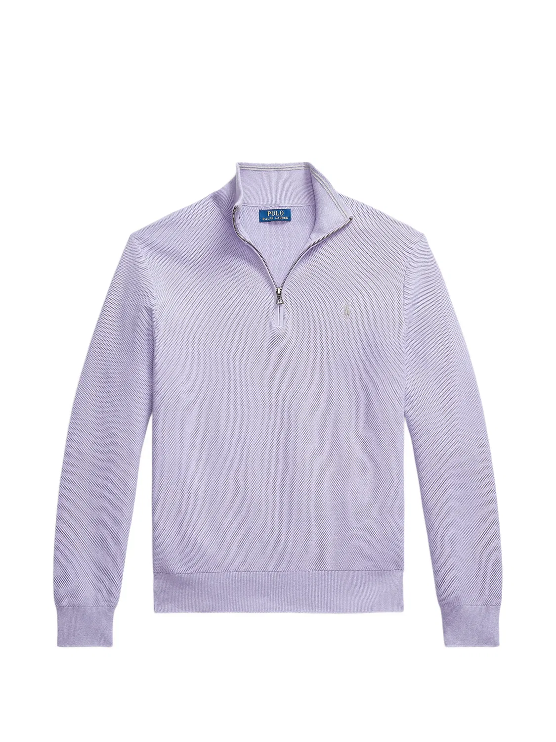 Свитер на молнии с вышитым логотипом Polo Ralph Lauren, фиолетовый