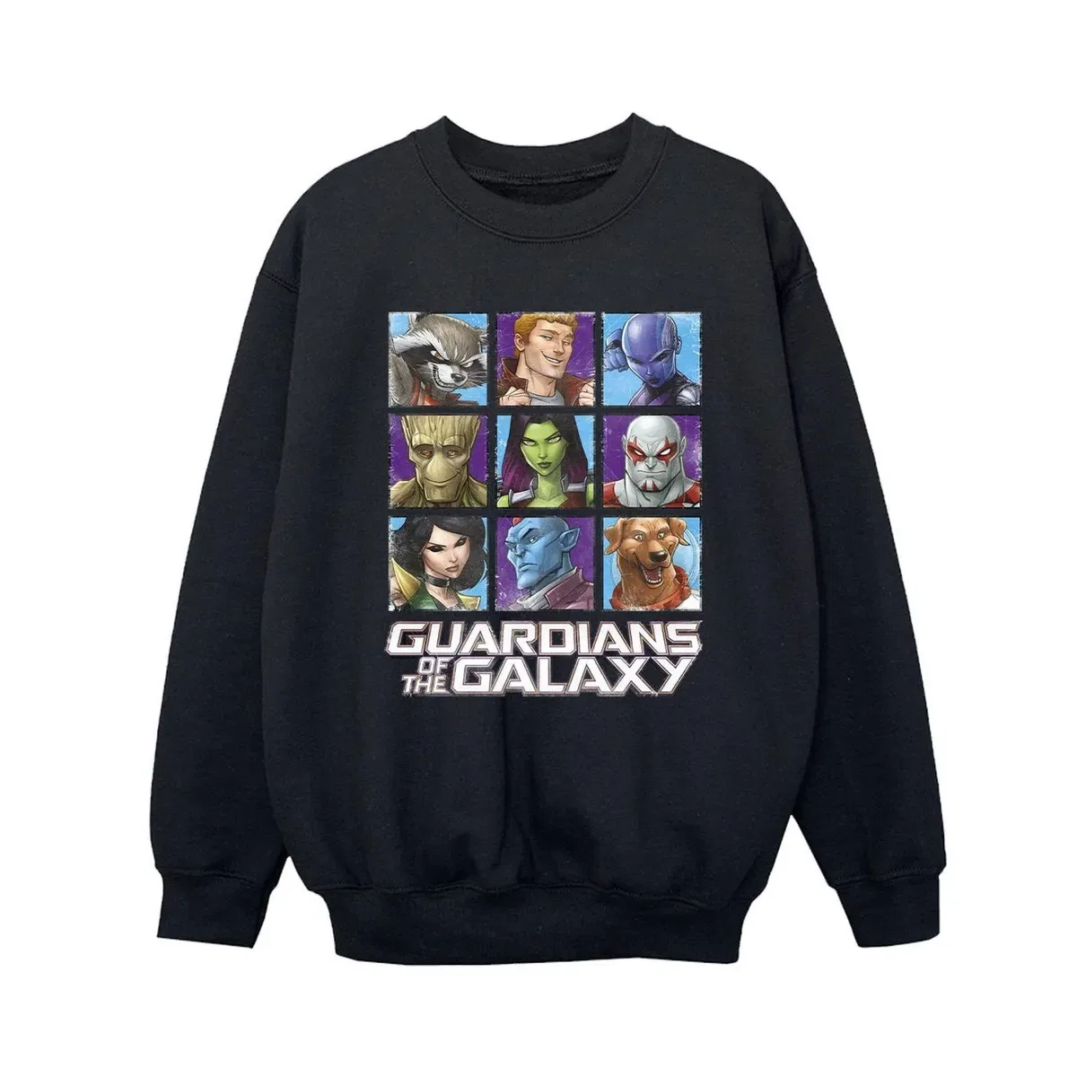 Свитшот с принтом Character Squares Guardians Of The Galaxy, Black — фото 2
