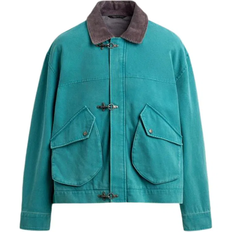 Мужская куртка с лацканами Blue/Green ZARA