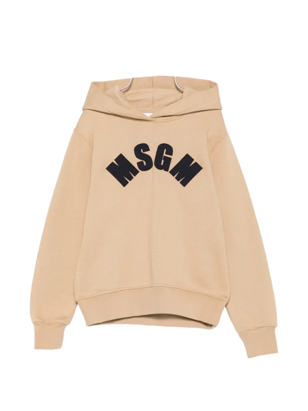 Худи с нашивкой-логотипом Msgm Kids, бежевый