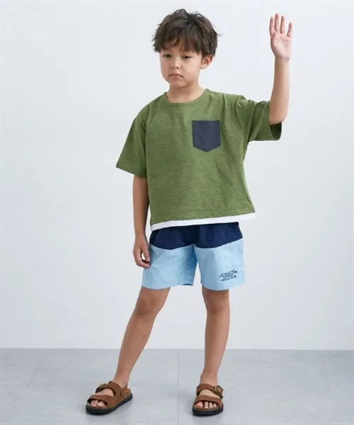 Детские шорты-хаки с контрастной отделкой ATHLETIC CHAMP QUNTSTYLE, Blue — фото 4