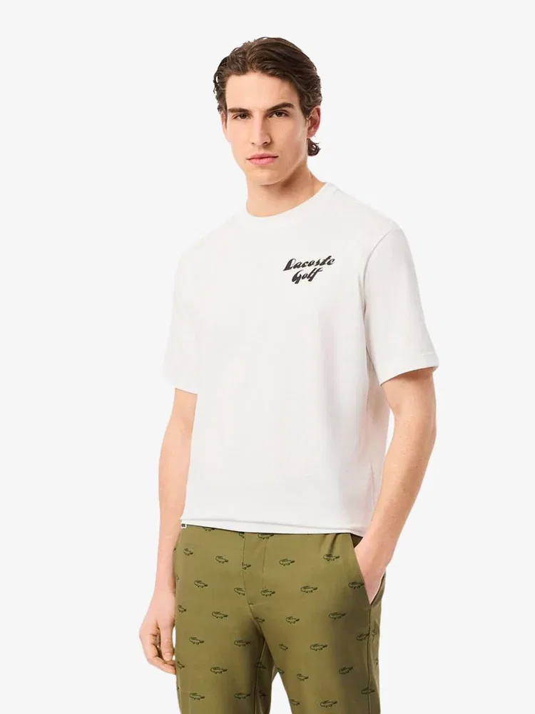 Футболка с графическим принтом LACOSTE, White