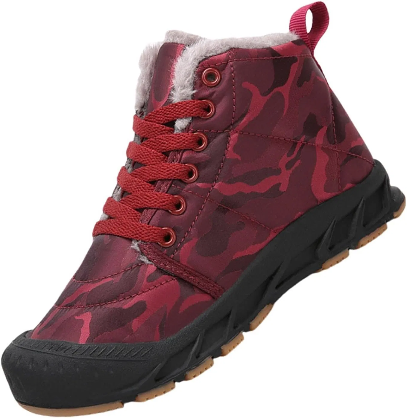 Детские ботинки с флисовой подкладкой Boys Camouflage, Red