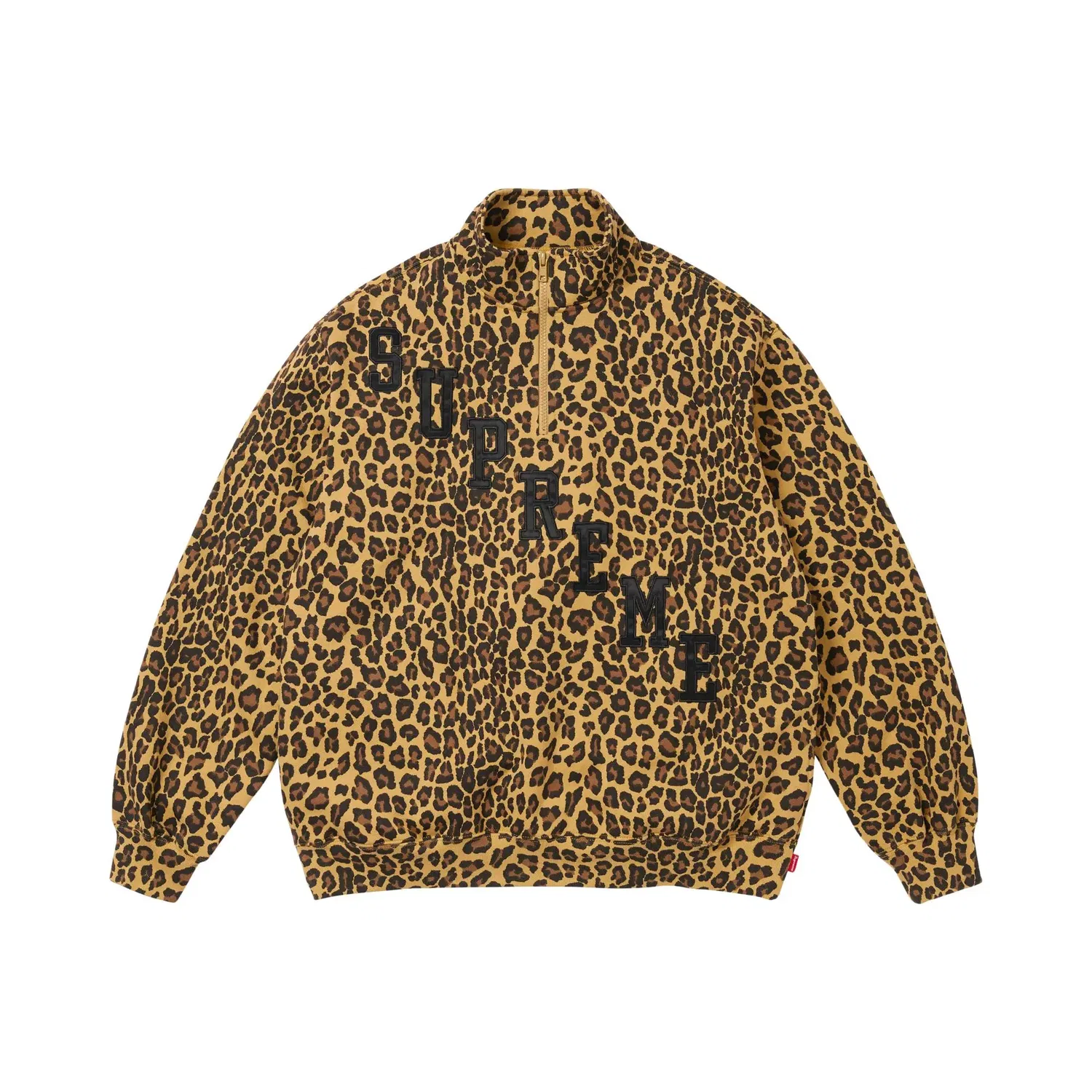 Свитер на молнии Slant Appliqué Leopard Supreme, Yellow