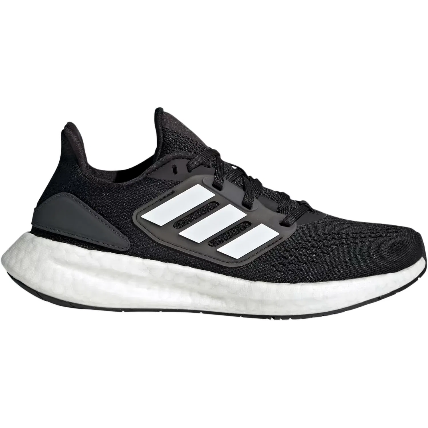 Детские кроссовки для бега с длинным шнурком Pureboost 22 Adidas, Black White — фото 4
