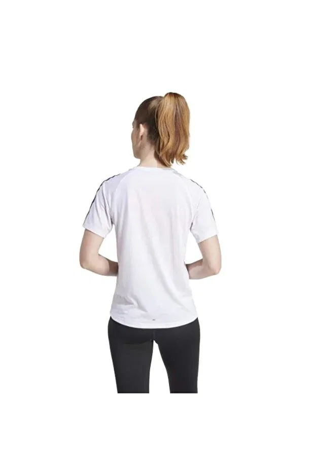 Женская футболка спортивная с коротким рукавом Adidas, White — фото 2