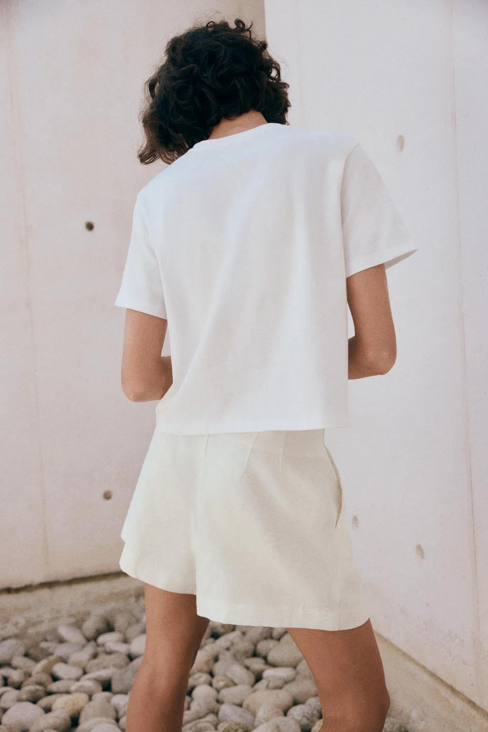 Футболка с цветочным тиснением ZARA, White — фото 3