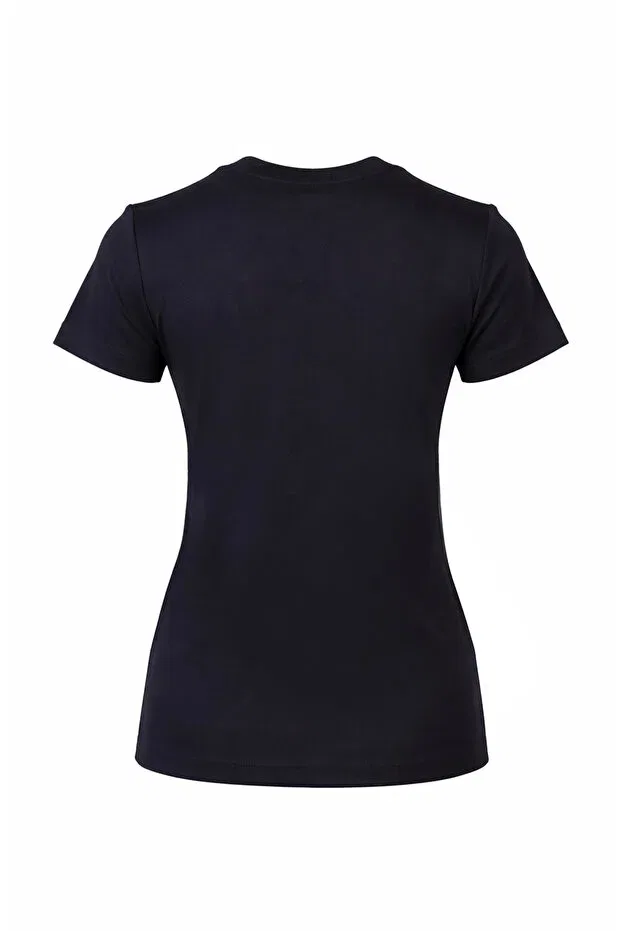 Женская футболка хлопковая Uniqlo, Black — фото 2