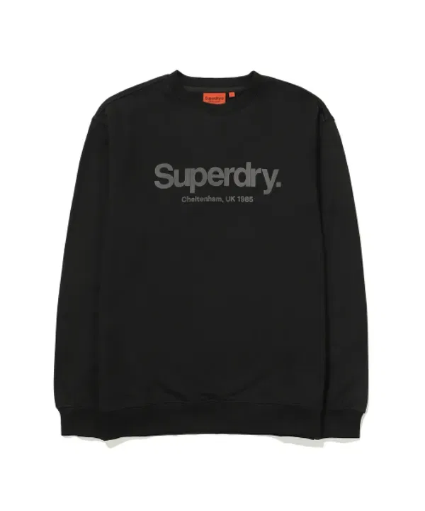 Свитшот с большим логотипом Superdry, черный