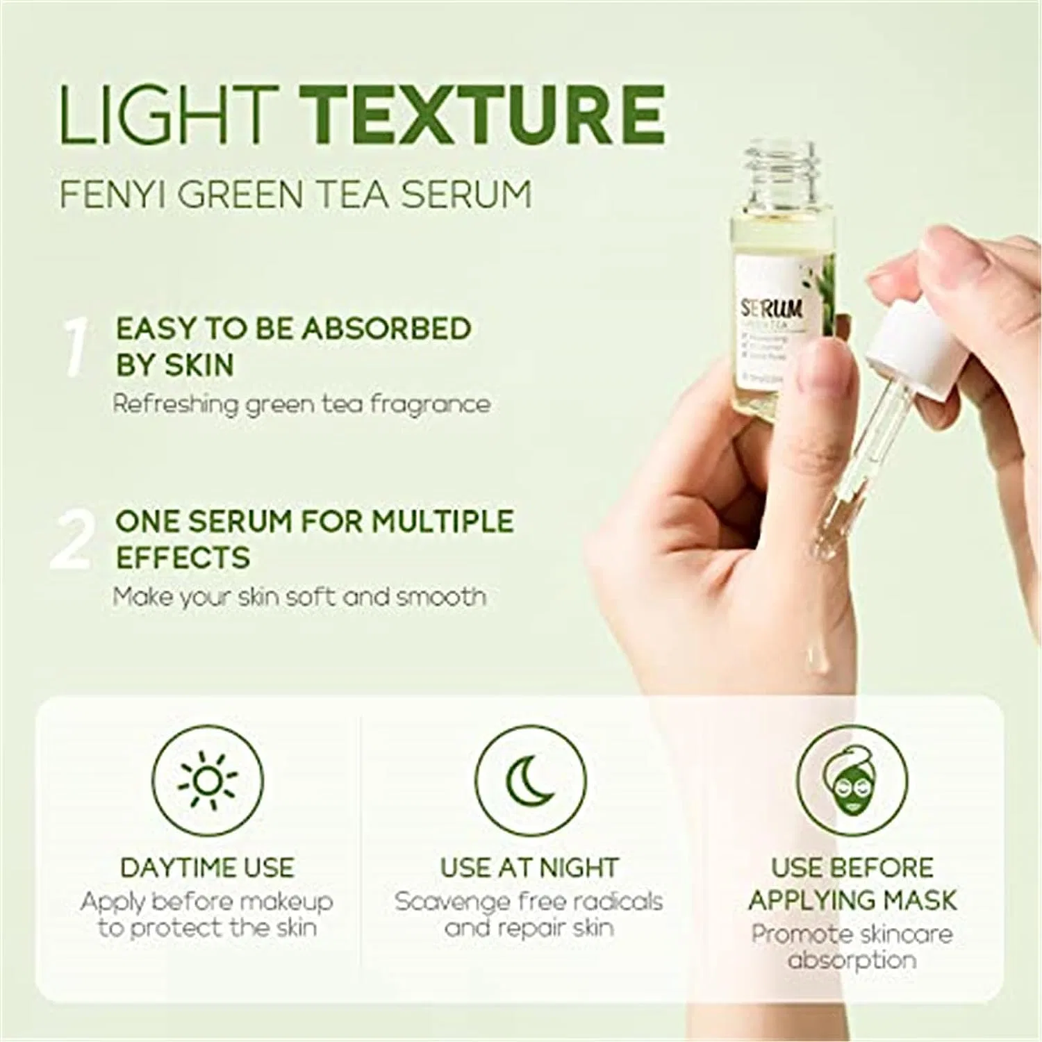 Сыворотка для лица Green Tea Pore Control, Qklovni, набор 2 шт, 17 мл — фото 2