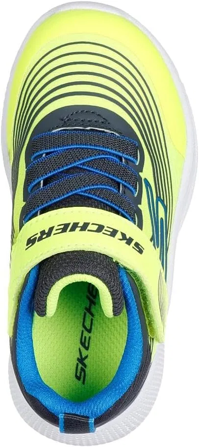 Детские кроссовки для мальчиков Microspec Advance Skechers, Yellow/Blue — фото 3