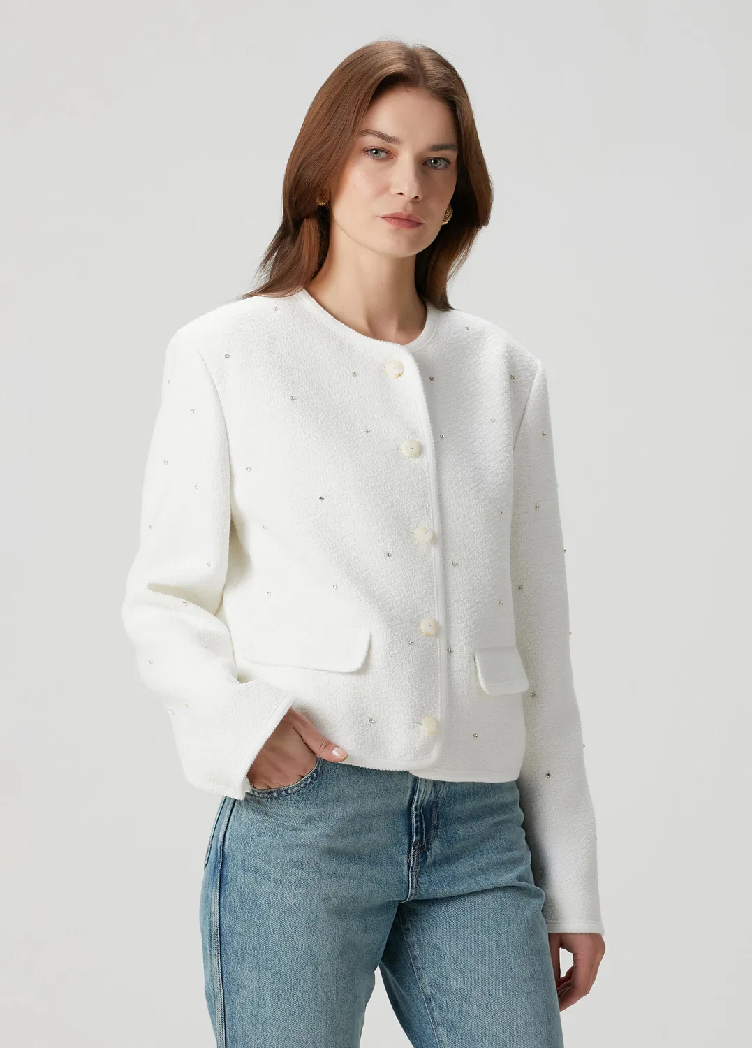 Жакет Boxy Fit Golden Goose, кремовый