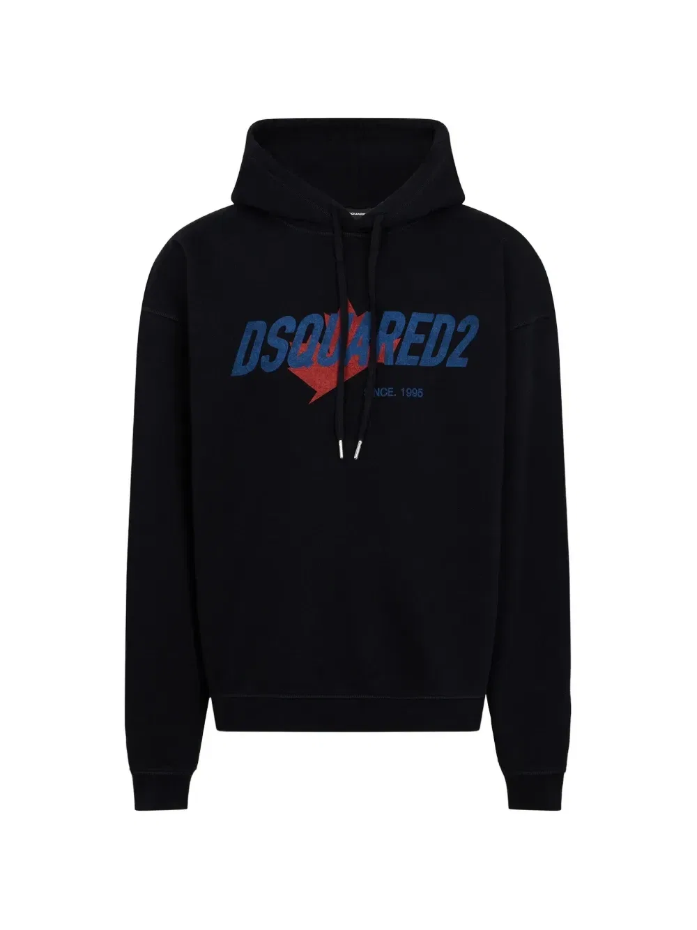 Худи свободного кроя с логотипом Dsquared2, черный