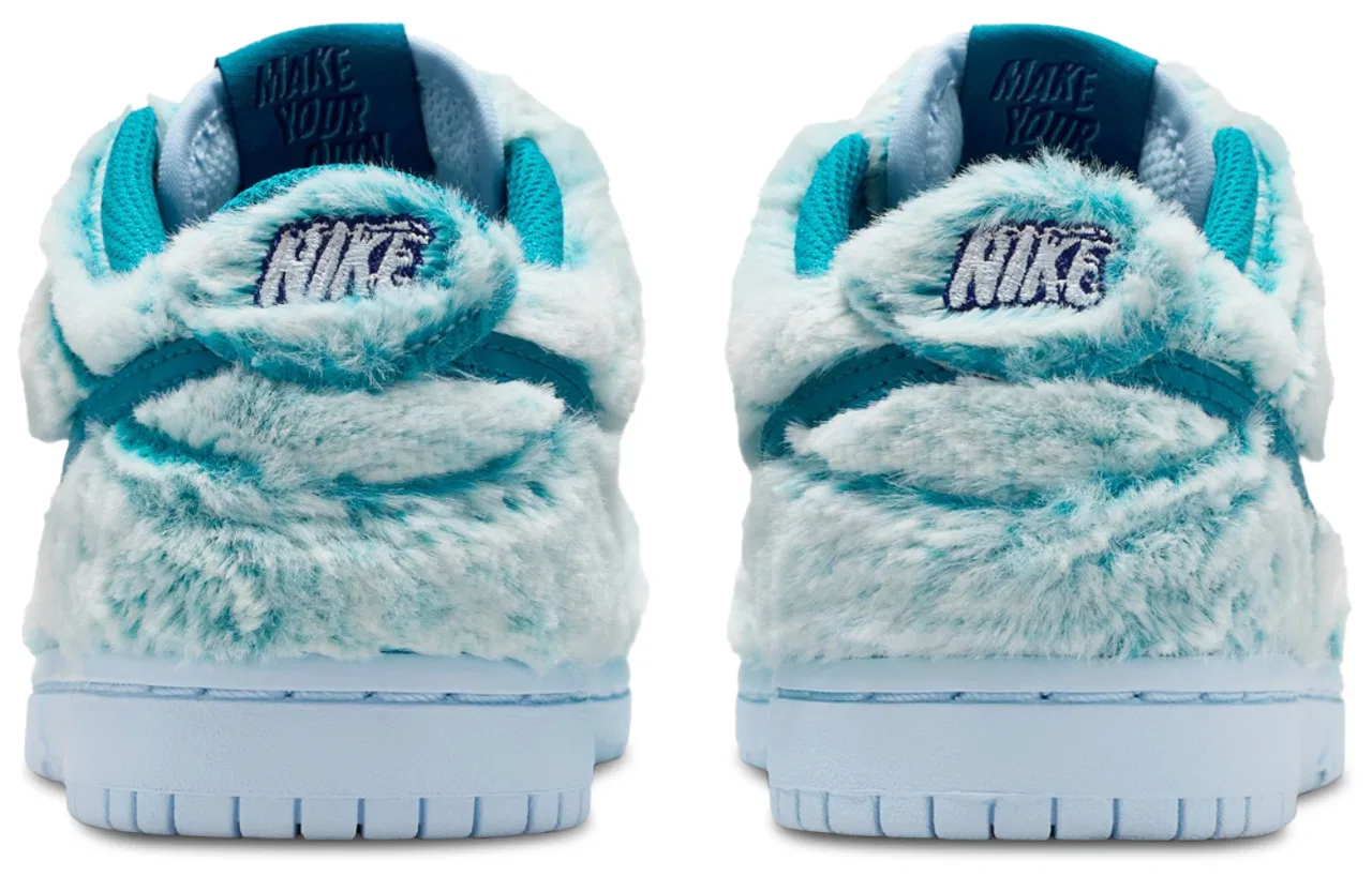 Кроссовки для мальчиков Dunk Low Nike, цвет Celestine/Green Abyss — фото 3
