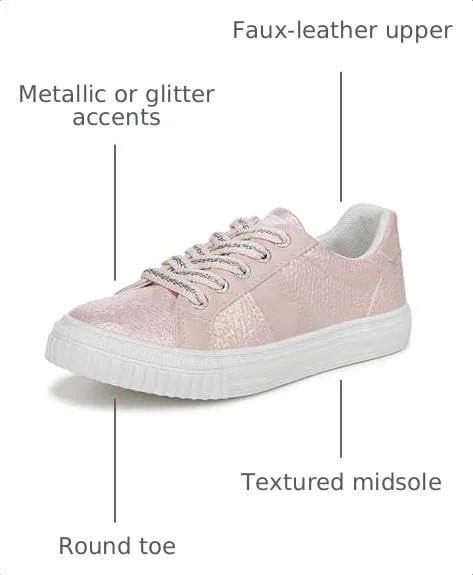 Детские кроссовки для девочек Amaze-k Blowfish Malibu, Blush Pink Faux Leather — фото 3