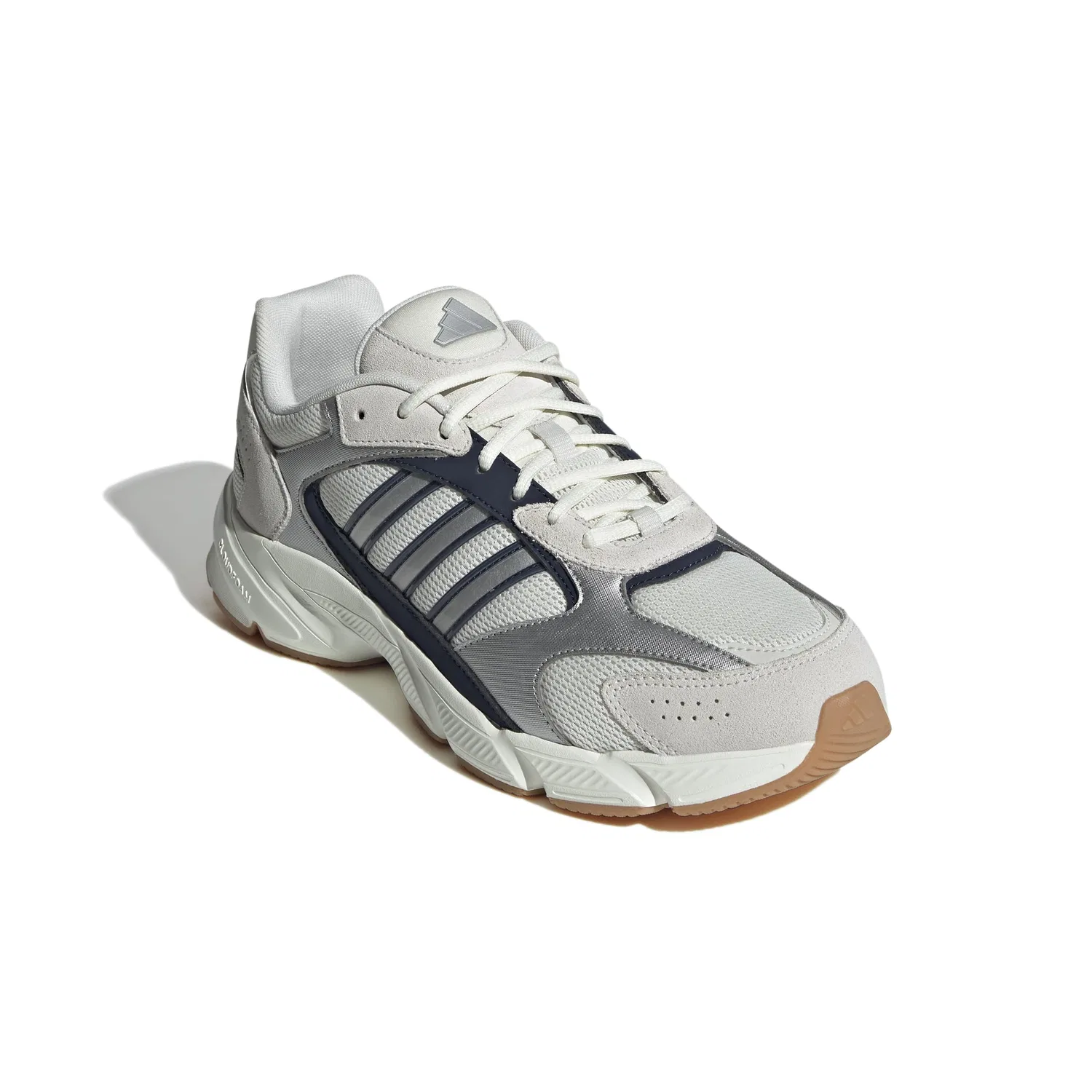 Детские кроссовки для мальчиков с шнуровкой Fortarun 3 Adidas, Off White Matte Silver Legend Ink — фото 4