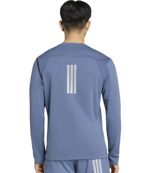 Мужская футболка с длинным рукавомхлопковая Adidas M Carat L/S T-Shirt, Black — фото 2