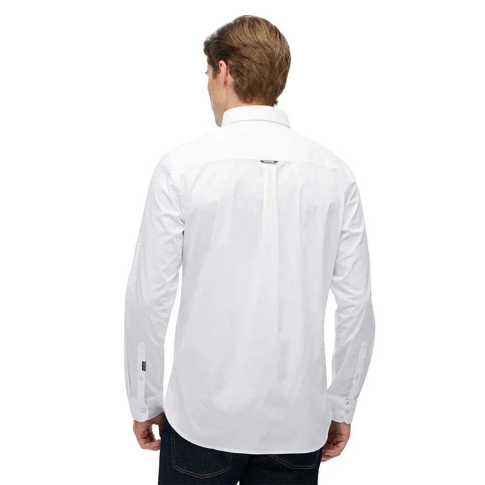 Рубашка с длинным рукавом Essentials Tailored Lite Superdry, белый — фото 2
