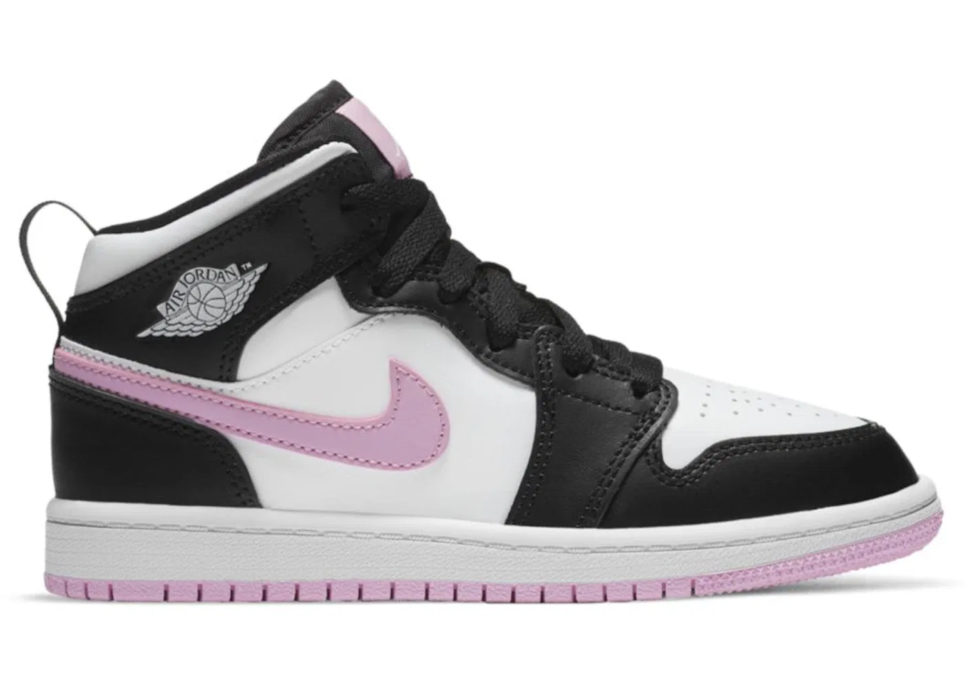 Детские кроссовки Lifestyle Jordan 1 Mid Jordan, White/Light Arctic Pink/Black