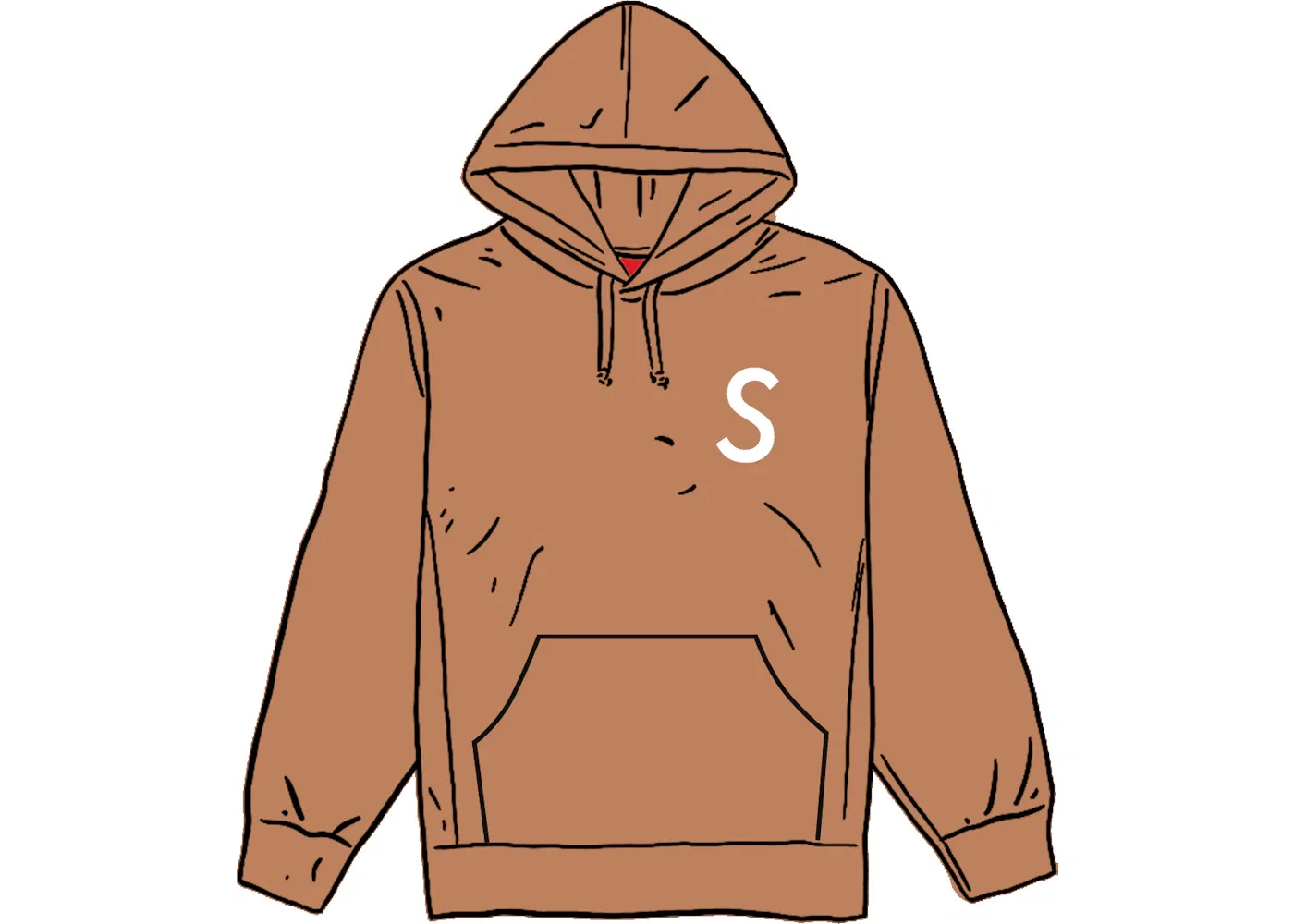 Мужская худи с принтом Supreme Swarovski S Logo, Brown