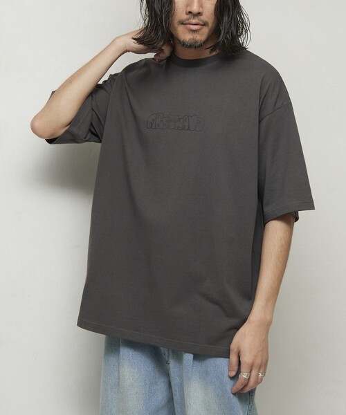 

Футболка с принтом, круглый вырез, угольно-серый Firsthand