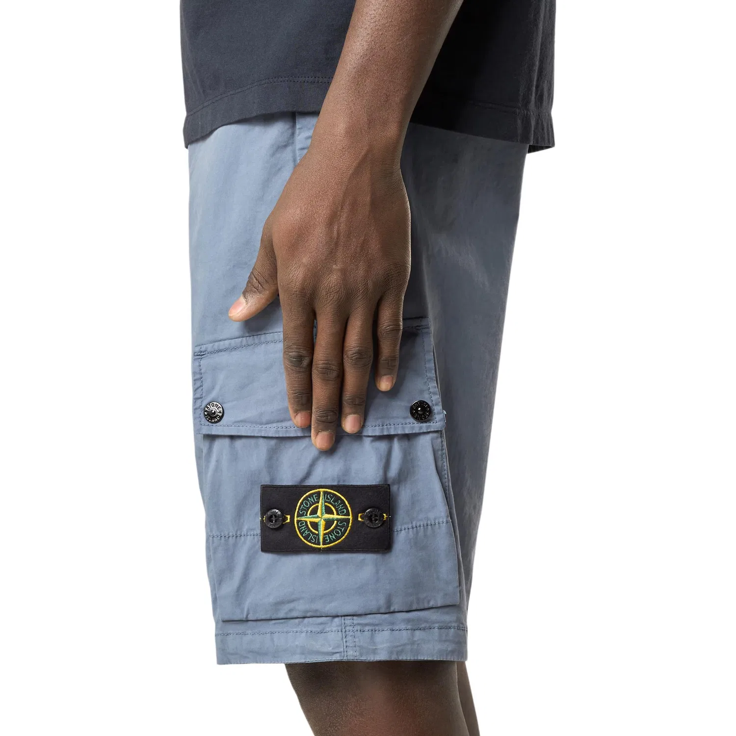 Мужские шорты карго с функциональными карманами STONE ISLAND, Avio Blue — фото 4