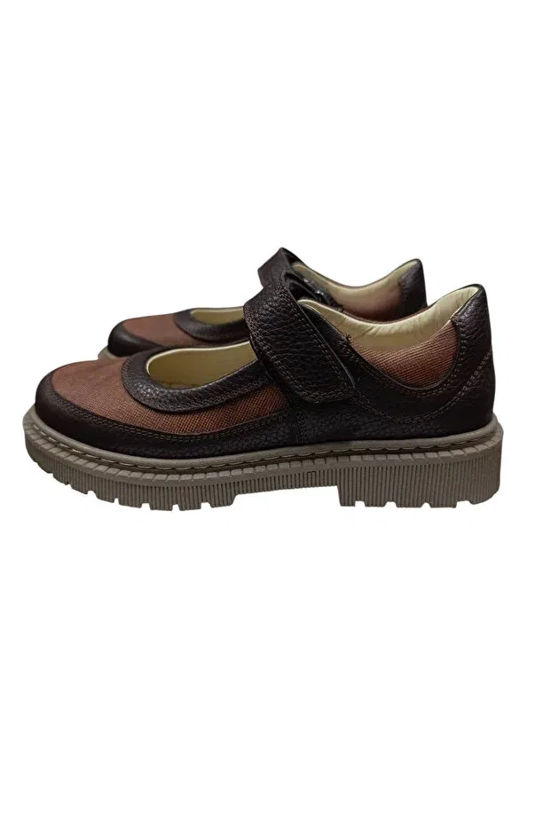 Детские балетки для девочек кожаные Active Kids Shoes, Brown — фото 2